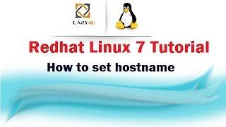 Redhat Linux 7 Tutorial - How to set hostname (English)