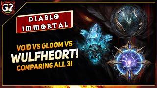 Void Spark Vs Gloom Cask Vs Wulfheort | Let's Test All 3 | Diablo Immortal