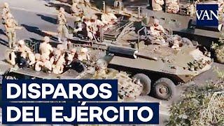 El Ejército chileno reprime una manifestación con disparos