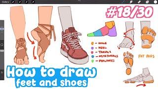 how to EASILY draw FEET and SHOES! | Full Drawing Tutorial - Art Bootcamp #18/30