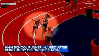 Virginia high school runner hit in head with baton during race