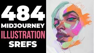 484 Midjourney sref codes for illustration styles (Srefs in description)