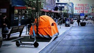 Walking in Downtown Seattle, Washington April 21, 2024