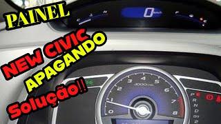 PAINEL HONDA CIVIC APAGANDO/PISCANDO, COMO SOLUCIONAR / HONDA CIVIC PANEL GOING OFF/FLASHING, HOW