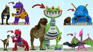 All Real Dinosaurs Vs All Dino Toy Pianosaurus Family Poppy Playtime 4 In Garry's Mod