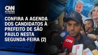 Confira a agenda dos candidatos à prefeito de São Paulo nesta segunda-feira (2) | LIVE CNN