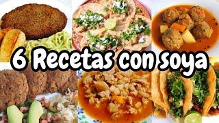 ️6 RECETAS FÁCILES Y ECONÓMICAS CON SOYA /SIN CARNE #parati  #pyf #viral #fyp