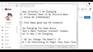 Why I Changed My Channel Name (Watch Till The End)