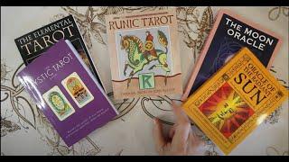 Radiant Sun & Moon Oracles / Runic, Mystic, Elemental Tarots by Caroline Smith #deckcollection