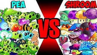 All Plants Team MUSHROOM vs PEA - Who Will Win? - Pvz 2 Team Plant vs Team Plant