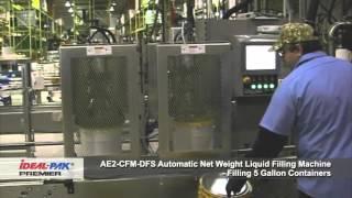 Liquid Filling Machine - Ideal-Pak AE2-CFM-DFS Automatic Net Weight Filling Machine