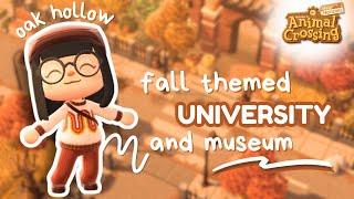 fall themed university and museum build ⋆.࿔*:･⋆ |  acnh speedbuild