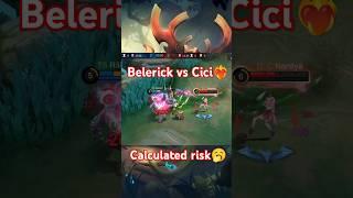 Belerick vs Cici️‍ #mobilelegends #belerickgameplay #cicigameplay #belerickbuildmagefulldamage