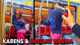 KAREN Gets INSTANT KARMA! Moments Of Instant Karma To Karens Caught On Camera