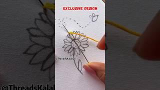 Stunning Flower Embroidery designs - Embroidery Flower Design #shorts #embroidery #satinstitch