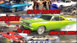 Jimmy Dale Wins No Prep Racing Shootout Car CRASHES HUGE Wheelies Tulsa Midnight Drags!