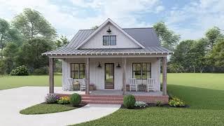 COTTAGE HOUSE PLAN 041-00279 WITH INTERIOR