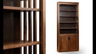 Amish Solid Walnut Bookcase with Doors | Timeless Craftsmanship & Luxury Design #solidwoodfurniture