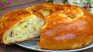 An incredibly delicious pie! Mix everything and put it in the oven! Simple and very tasty!