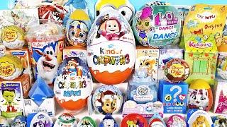 50 СЮРПРИЗОВ! МЕГА ВЫПУСК! Маша и Медведь, MARVEL, Три кота, куклы LOL Kinder Surprise Eggs unboxing