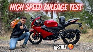 New R15 V4 High speed mileage test | Yamaha R15 V4 1L Mileage |