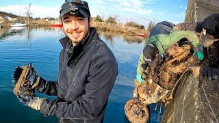 Our most difficult magnet fishing! Gun and motorbike in this river