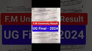 F.M University Result Out ️