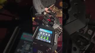 Tracking Amrit Basi on the kit with @ZoomSoundLab H8 recorder #beats #drums #drumming #recording