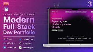 Code a Modern Dev Portfolio with Next.js, Typescript, Tailwind, Shadcn & Aceternity UI Pt. 3