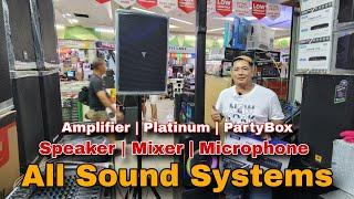 All Sound Systems Amplifier, Platinum, Mixer, PartyBox, Microphone, Speakers dito sa QUIAPO MANILA