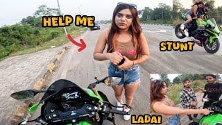 Helping Cute Girl  Idiots On Road || Ladai Ho Gyi 