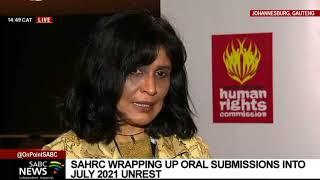 SAHRC to conclude oral submissions into the July 2021 Unrest, SABC