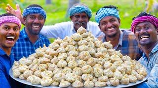 CHICKEN MOMOS | Steamed Momos Recipe Cooking in Village | Delicious Street Food Snack Recipe