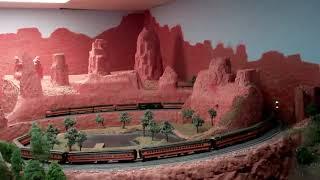 The Great Plains Railroad -- Private HO Basement Model Railroad Layout: Scenes & Cab Ride.