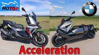 BMW C400X vs BMW CE04 - ACCELERATION Comparison - GPS measured