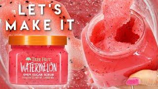 DIY Tree Hut Watermelon Shea Sugar Scrub Dupe - Free Recipe