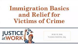 VOCA 8. Immigration Basics and Relief for Victims of Crime