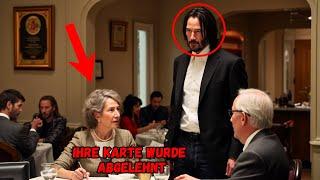 Älteres Ehepaar kämpft darum, ihr Jubiläumsdinner zu bezahlen – Keanu Reeves' Tat verblüfft alle!