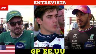 ENTREVISTA POST CARRERA GP ESTADOS UNIDOS - COLAPINTO - HAMILTON - FERNANDO ALONSO