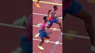 Fred Kerley dipping to the 100m world title ‍ #olympics #sports #running #track