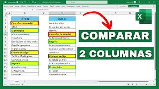 COMPARAR DOS LISTAS en Excel y RESALTAR repetidos (3 Métodos)