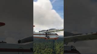 Canadair CL-415 Tanker Plane Drops Gear