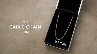 Men's Rose Gold Cable Chain - 2mm | Men's Jewelry Unboxing | JAXXON