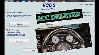 ACC Delete using vcds,  audi SQ5