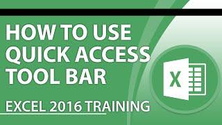 Excel 2016 Tutorial: Using the Quick Access Toolbar in Excel 2016