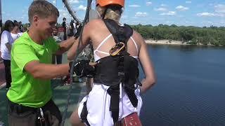 Brave Girls Jumping from the Bridge into the Dnieper River /2024