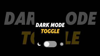 14/50 Tricks:Dark Mode | HTML CSS JS Tricks #javascript #css #htmlcssjavascript