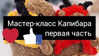 МАСТЕР-КЛАСС Капибараиз плюшевой пряжи вязаная крючком (первая часть).#крючком #handmade #дети