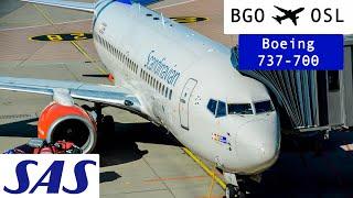 (4K) TRIPREPORT | SAS | Bergen - Oslo | Boeing 737-700