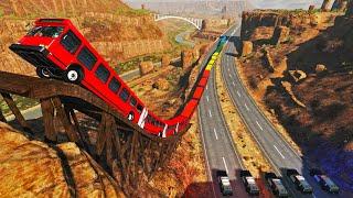 Articulated Rainbow Bus Fails | BeamNG Drive